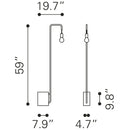  Zuo Lancia 56103 Floor Lamp - Black IMAGE 6