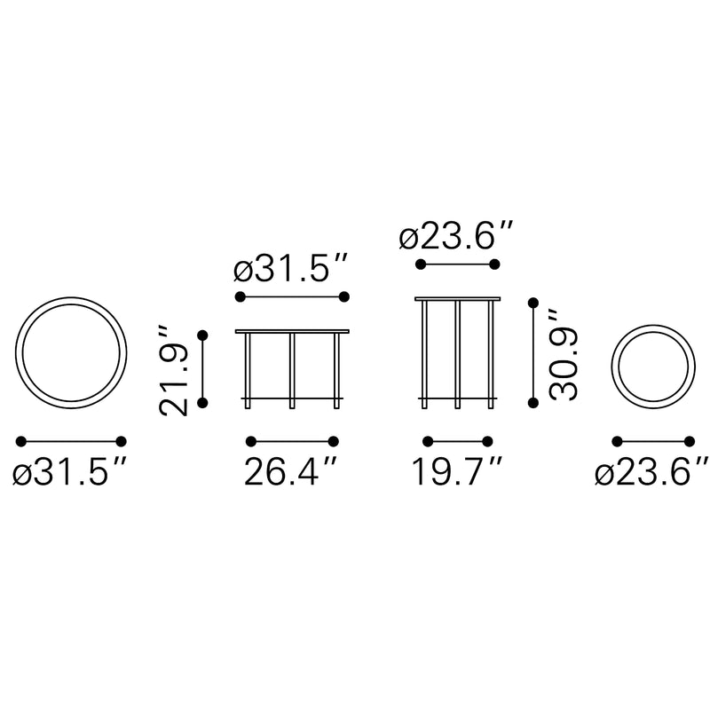  Zuo Davis 101704 Table Set IMAGE 10