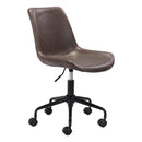  Zuo Byron 101780 Office Chair - Brown IMAGE 1