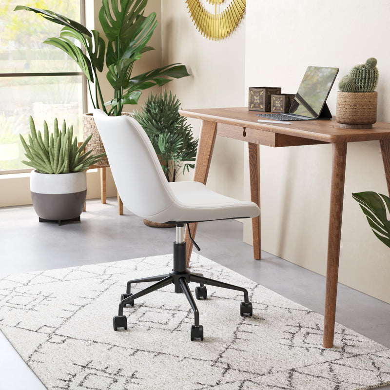  Zuo Byron 101782 Office Chair - White IMAGE 9