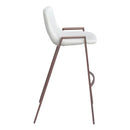  Zuo Desi 109070 Barstool - White & Walnut IMAGE 2