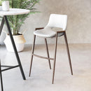  Zuo Desi 109070 Barstool - White & Walnut IMAGE 7