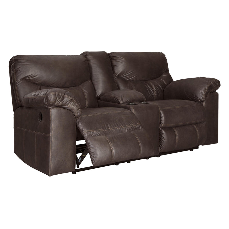 Signature Design by Ashley Boxberg Reclining Leather Look Loveseat with Console 3380394C IMAGE 2