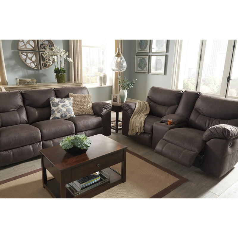 Signature Design by Ashley Boxberg Reclining Leather Look Loveseat with Console 3380394C IMAGE 7