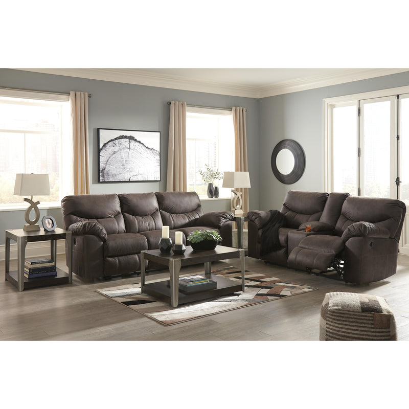 Signature Design by Ashley Boxberg Reclining Leather Look Loveseat with Console 3380394C IMAGE 8