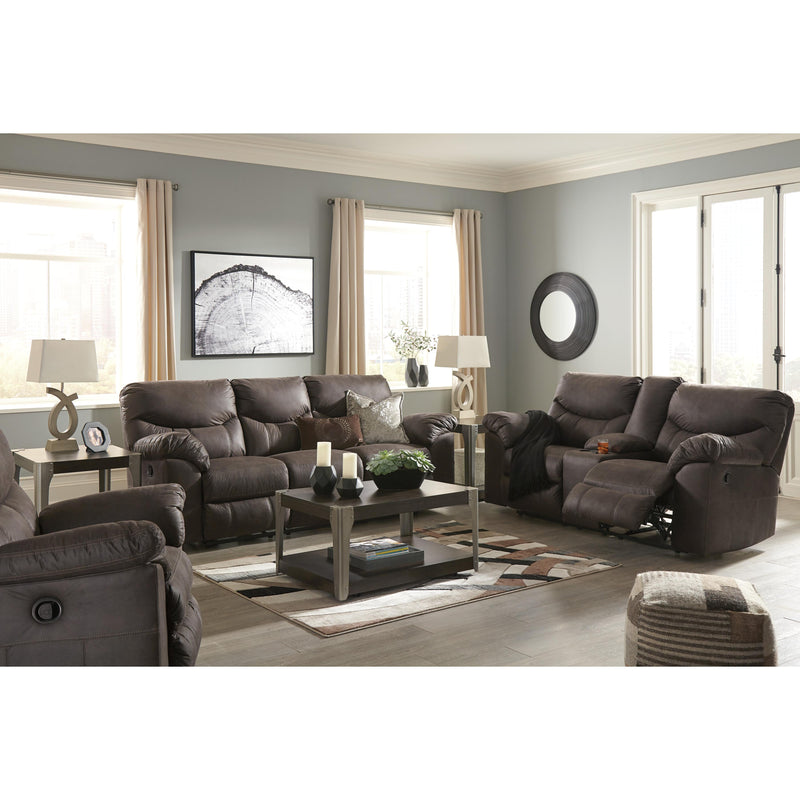 Signature Design by Ashley Boxberg Reclining Leather Look Loveseat with Console 3380394C IMAGE 9