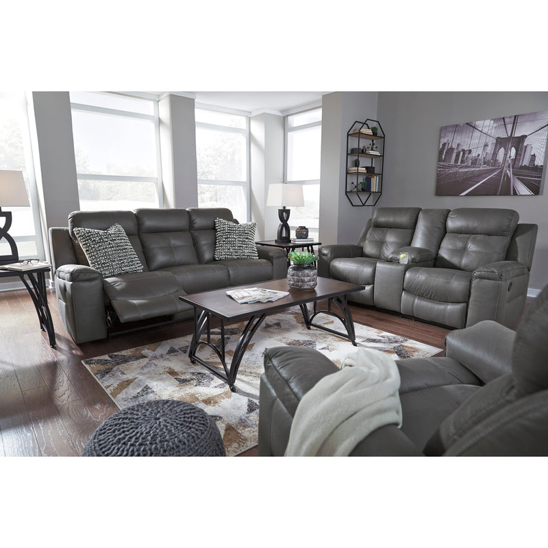 Signature Design by Ashley Jesolo Reclining Fabric Loveseat with Console 8670594C IMAGE 9