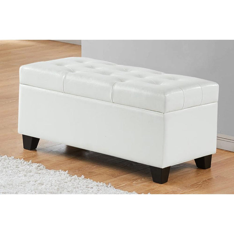 Titus Furniture Storage Bench T-826-WH IMAGE 1