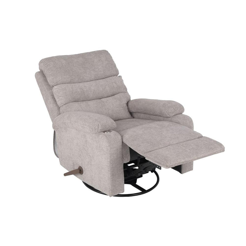 Titus Furniture Swivel Fabric Recliner T-1018 IMAGE 1