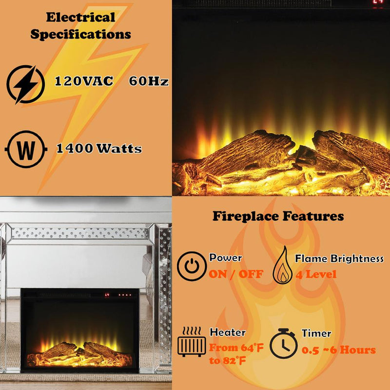 Acme Furniture Nysa 90272 Fireplace IMAGE 11