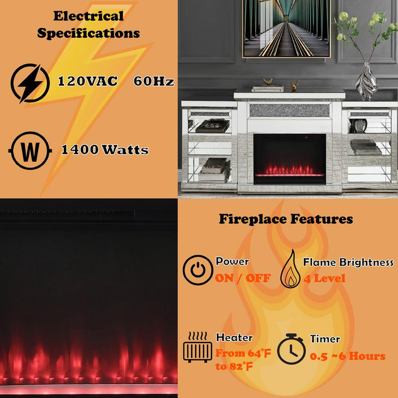 Acme Furniture Noralie 90655 Fireplace IMAGE 6