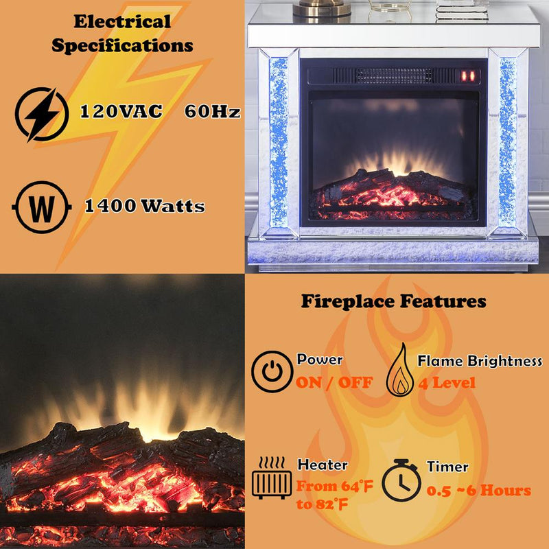 Acme Furniture Noralie 90864 Fireplace IMAGE 5