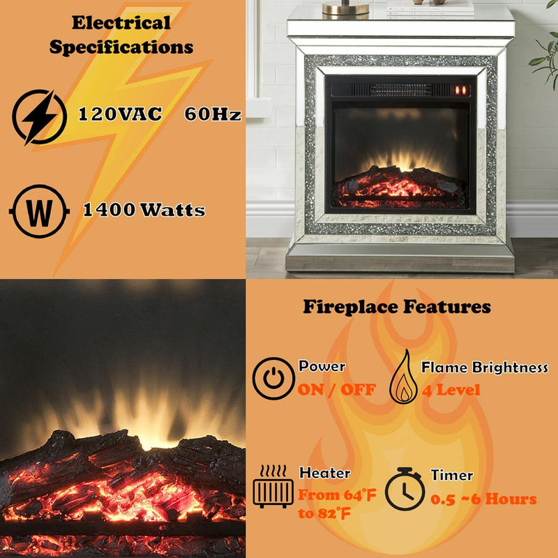 Acme Furniture Noralie 90868 Fireplace IMAGE 7