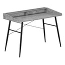 Monarch I 7540 Computer Desk - Grey Stone-Look/Black IMAGE 1