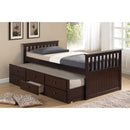 Titus Furniture T2100E 39" Captain's Bed (Espresso) IMAGE 1