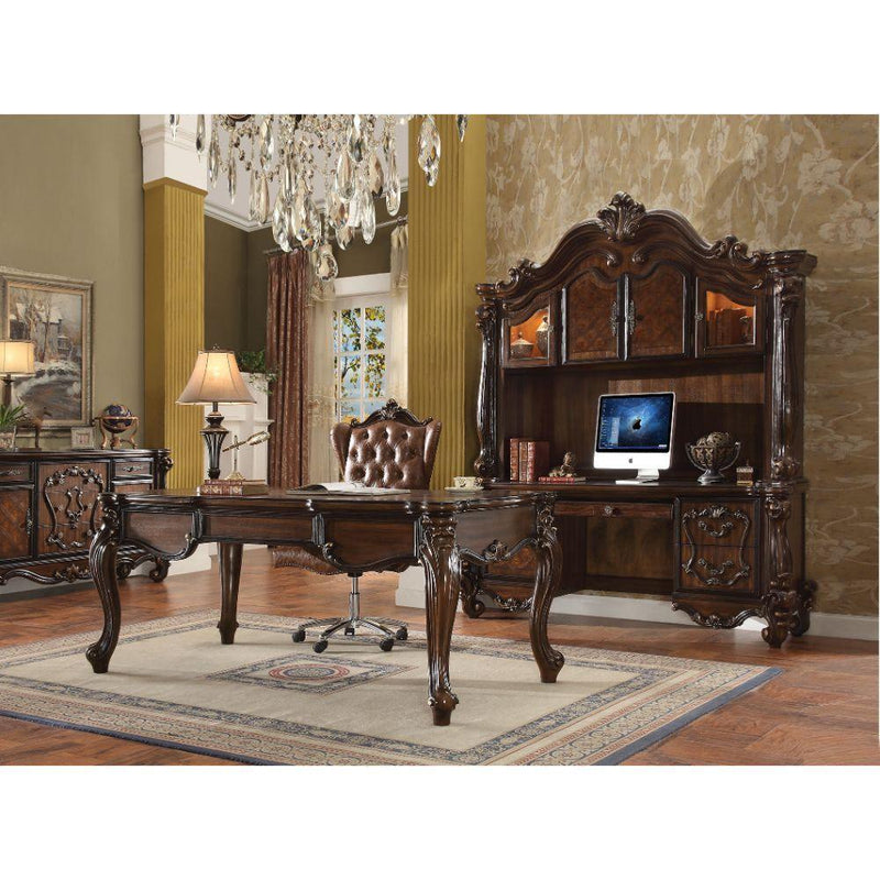 Acme Furniture Versailles 92280 Executive Desk - Cherry Oak IMAGE 3
