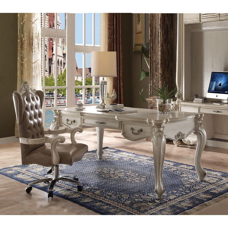 Acme Furniture Versailles 92277 Executive Office Chair - Vintage Gray PU & Bone White IMAGE 3