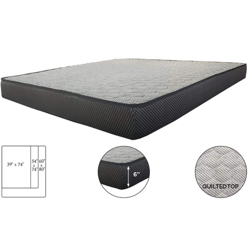 Titus Furniture T10 6" Foam Mattress (Twin) IMAGE 2