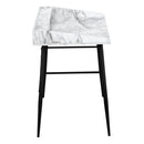 Monarch I 7539 Computer Desk - White Marble-Look/Black IMAGE 4