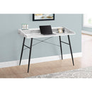 Monarch I 7539 Computer Desk - White Marble-Look/Black IMAGE 8