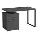 Monarch I 7645 Computer Desk - Modern Grey/Black IMAGE 1