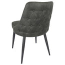 Coaster Furniture Cosmo 106046 Upholstered Dining Side Chair - Grey (Set of 2) IMAGE 5