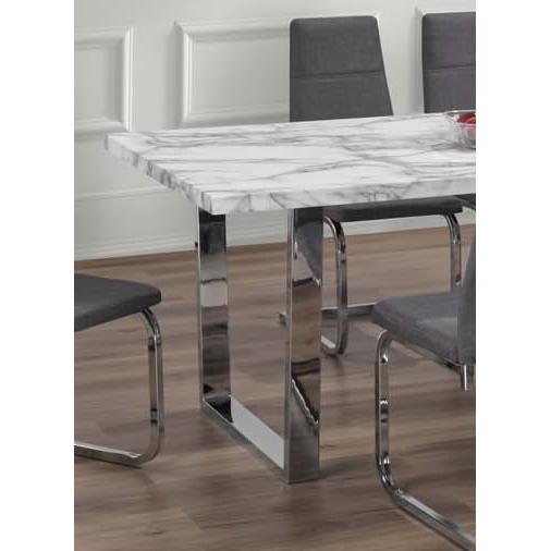 Titus Furniture Dining Table with Faux Marble Top T3355-T IMAGE 1