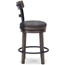 Signature Design by Ashley Caitbrook D388-224 Upholstered Swivel Barstool IMAGE 3