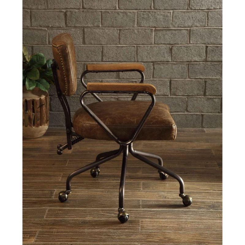 Acme Furniture Hallie 92410 Executive Office Chair - Vintage Whiskey IMAGE 3