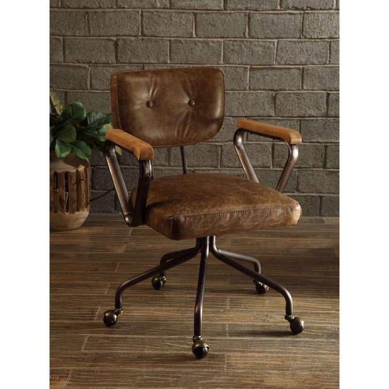 Acme Furniture Hallie 92410 Executive Office Chair - Vintage Whiskey IMAGE 4