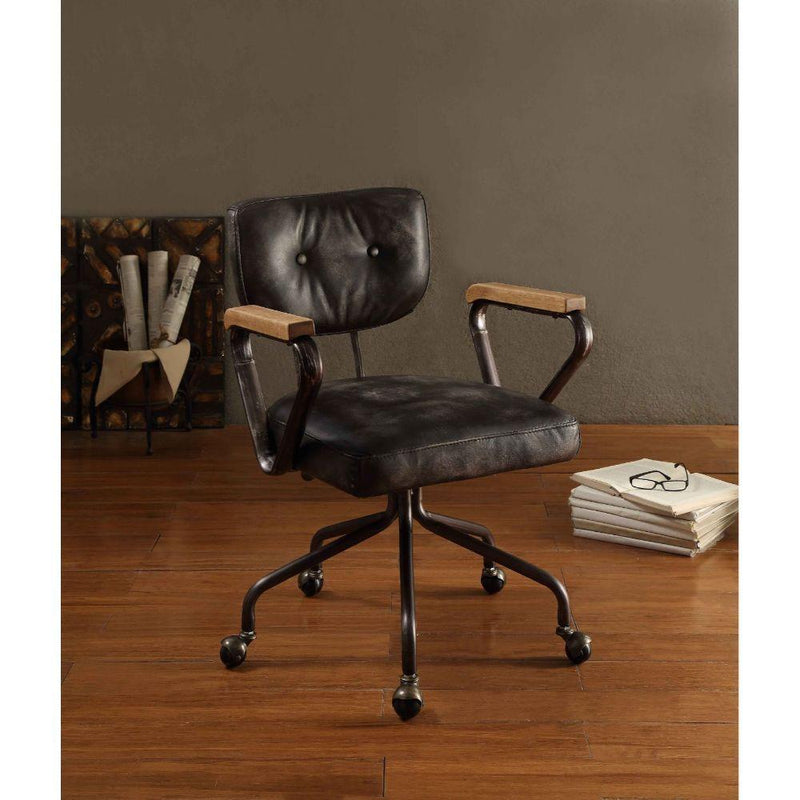 Acme Furniture Hallie 92411 Executive Office Chair - Vintage Black IMAGE 5
