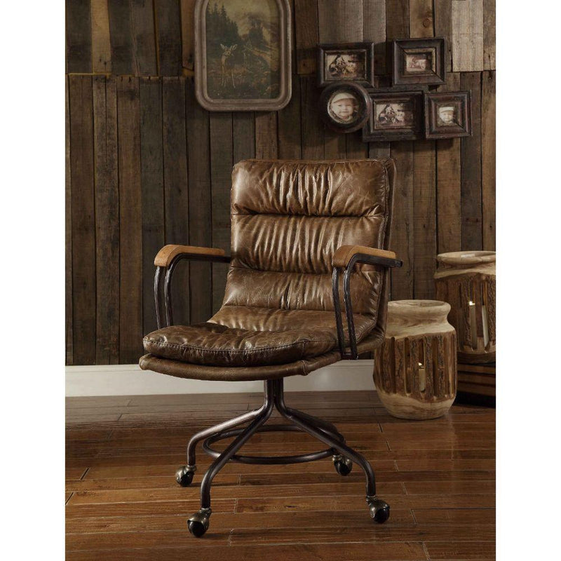 Acme Furniture Harith 92416 Executive Office Chair - Vintage Whiskey IMAGE 3