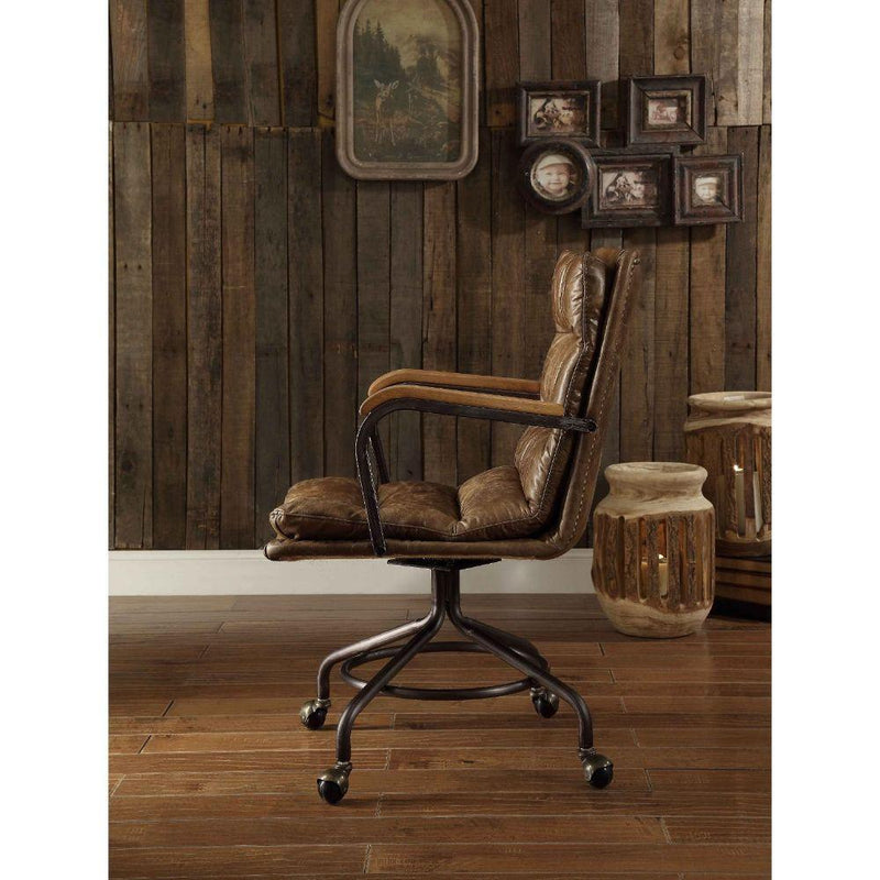 Acme Furniture Harith 92416 Executive Office Chair - Vintage Whiskey IMAGE 4