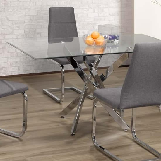 Titus Furniture T3465 Dining Table with Glass Top and Pedestal Base T3465-T IMAGE 1