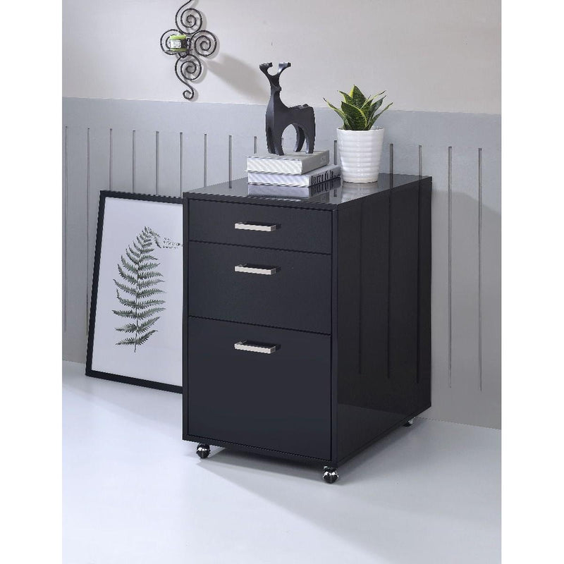 Acme Furniture Coleen 92450 File Cabinet - Black IMAGE 5