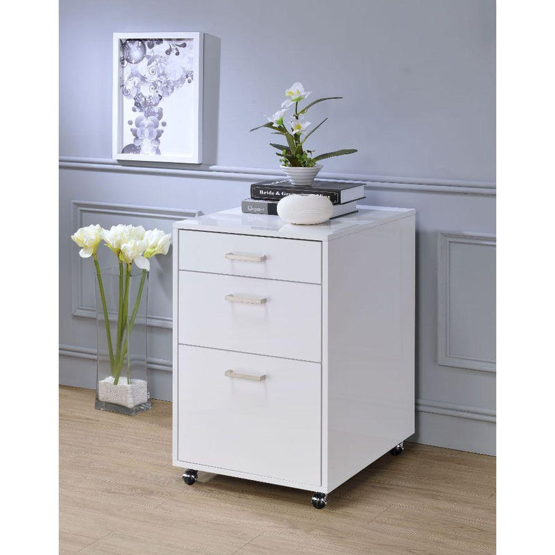 Acme Furniture Coleen 92454 File Cabinet - White IMAGE 5