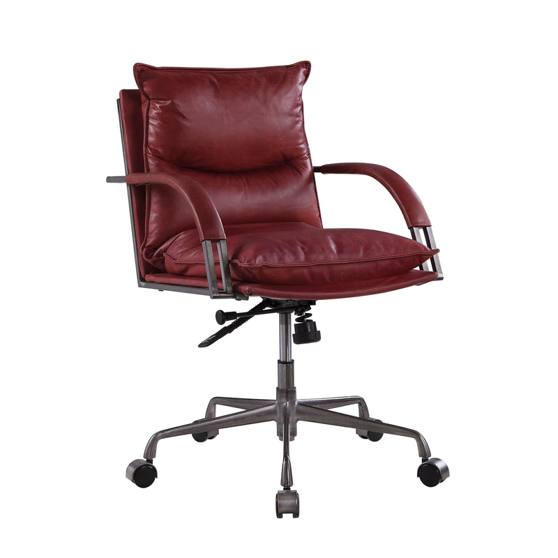 Acme Furniture Haggar 92536 Executive Office Chair - Vintage Red IMAGE 4