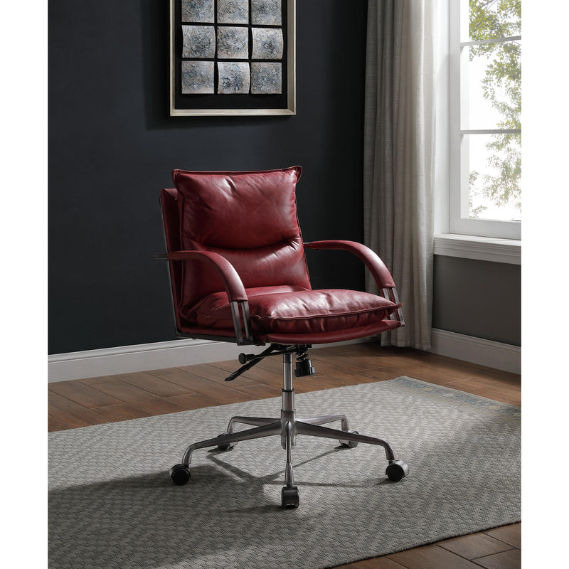 Acme Furniture Haggar 92536 Executive Office Chair - Vintage Red IMAGE 7