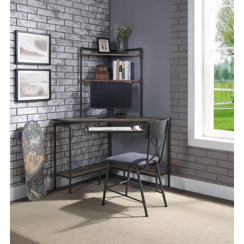 Acme Furniture Deliz 92620 Desk with USB - Sand Gray IMAGE 4