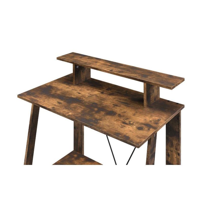 Acme Furniture Nypho 92730 Writing Desk - Weathered Oak & Black IMAGE 3