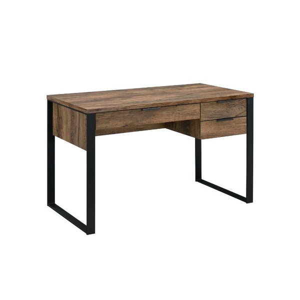 Acme Furniture Aflo 92725 Writing Desk - Weathered Oak & Black IMAGE 1