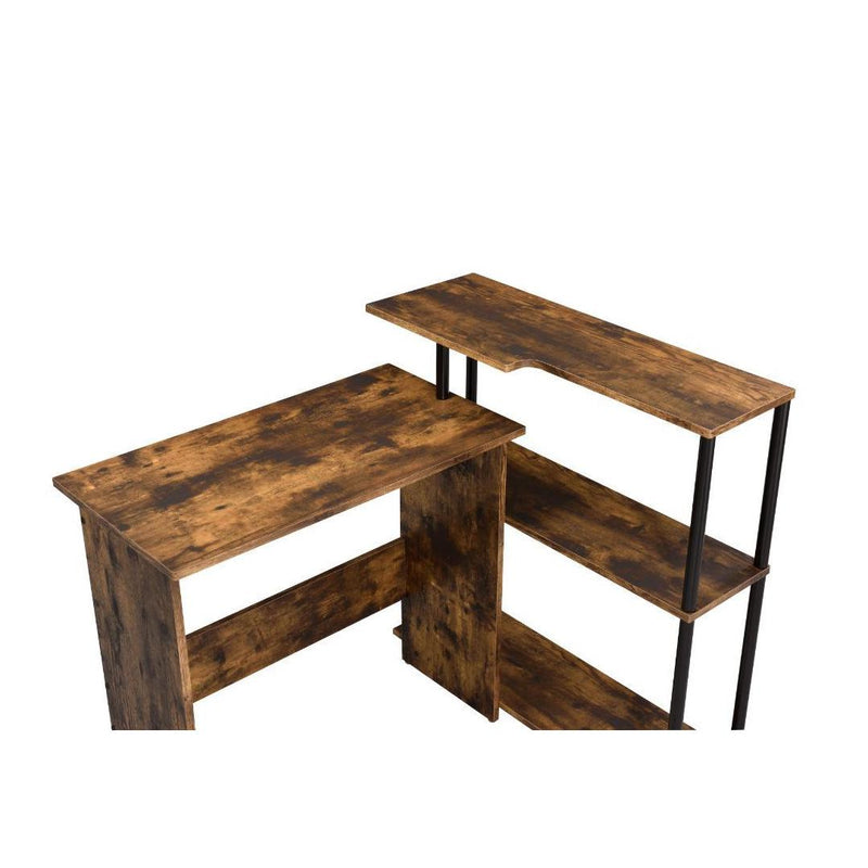 Acme Furniture Ievi 92750 Writing Desk - Weathered Oak & Black IMAGE 3