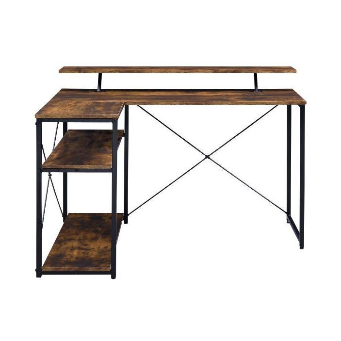 Acme Furniture Drebo 92755 Writing Desk - Weathered Oak & Black IMAGE 2