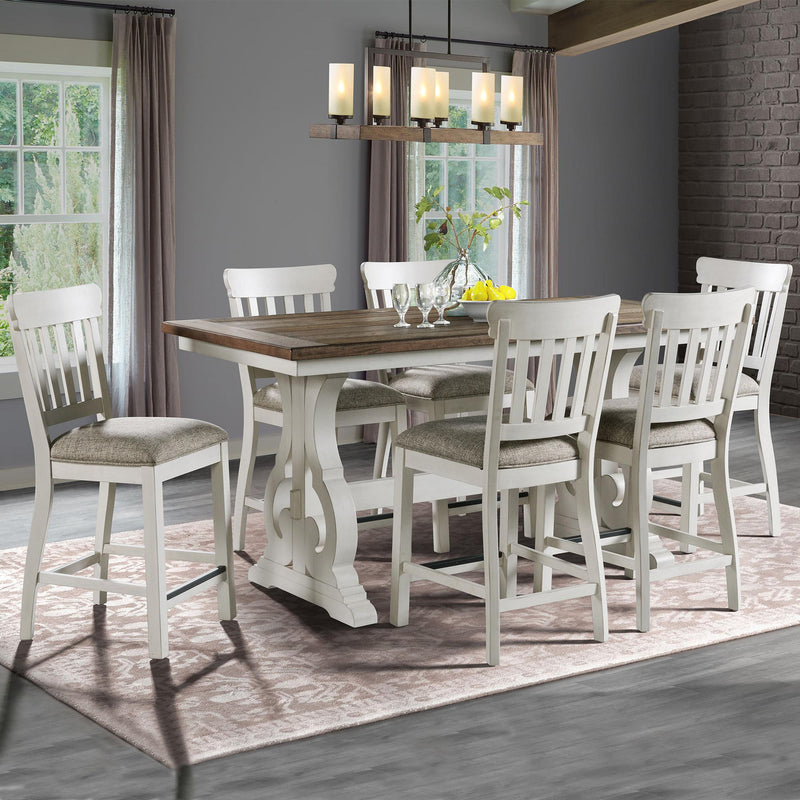 Intercon Furniture Drake Counter Height Dining Table with Trestle Base DK-TA-3676G-RFO-C IMAGE 3