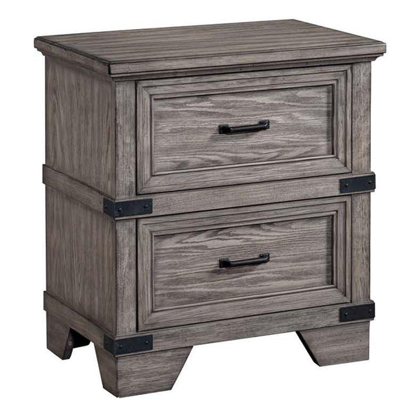 Intercon Furniture Forge 2-Drawer Nightstand FG-BR-4902-STE-C IMAGE 1