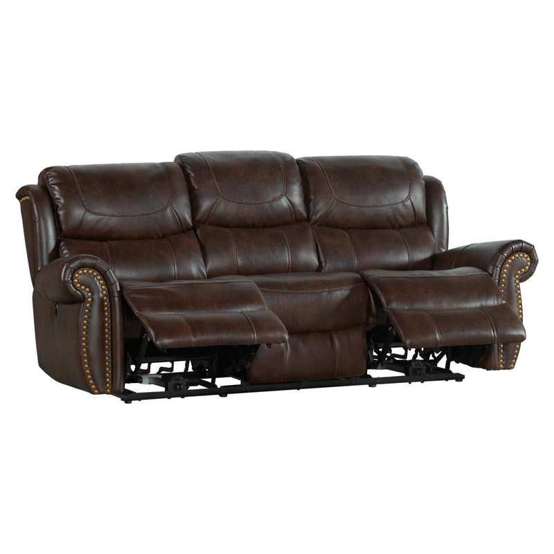 Intercon Furniture Hyde Park Reclining Fabric Sofa HK-SF-390PR-TOB-C IMAGE 3