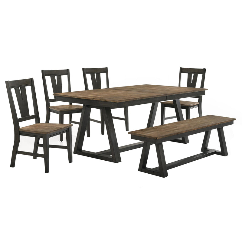 Intercon Furniture Harper Dining Table with Trestle Base HP-TA-4294-BBP-C IMAGE 3