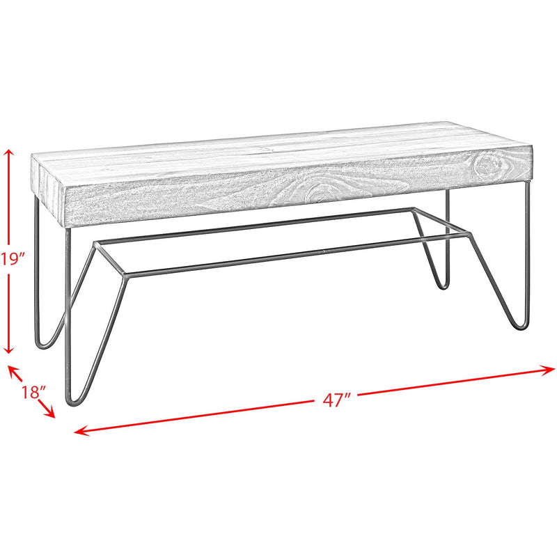  Elements International Cruz MDCZ100BN Dining Bench IMAGE 8