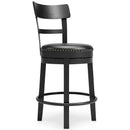 Signature Design by Ashley Valebeck D546-624 Upholstered Swivel Barstool IMAGE 1