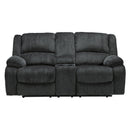 Signature Design by Ashley Draycoll 7650494C Double Reclining Loveseat with Console IMAGE 1